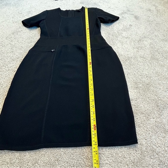 KENNETH Cole black short sleeve bodycon bandage dress Sz M - Picture 9 of 13